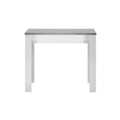 Poza cu Consola/masa dining extensibila alb/gri beton lucios Celia